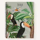 Tropischer Wald & Toucan Birds Notizblock (Vorderseite)