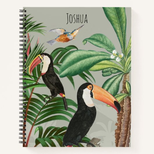 Tropischer Wald & Toucan Birds Notizblock (Vorderseite)