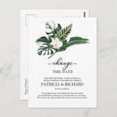 Tropischer Wandel Das Datum der Hochzeitverlängeru Postkarte (Vorne/Hinten)