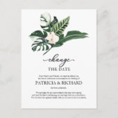 Tropischer Wandel Das Datum der Hochzeitverlängeru Postkarte (Vorderseite)