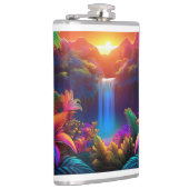 Tropischer Wasserfall Flachmann (Rechts)