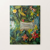 Tropischer Wasserfall im lebendigen Quilling-Stil Puzzle (Vertikal)