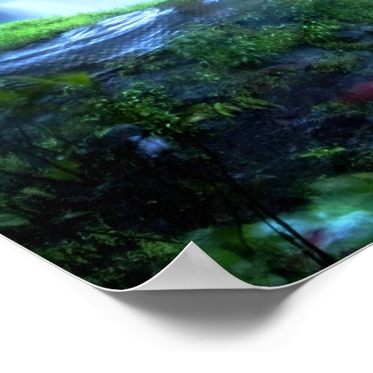 Tropischer Wasserfall Poster (Ecke)
