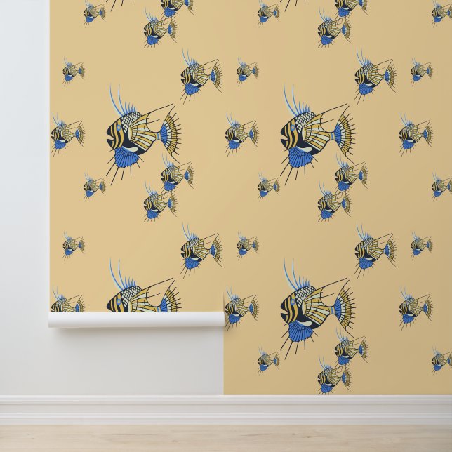 Tropischer Wasserfisch Tapete (Anwendung)