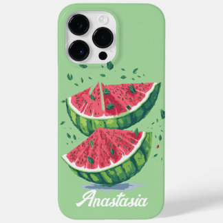 Tropischer Wassermelone Gewürzter Wein Grün und Ro Case-Mate iPhone 14 Pro Max Hülle
