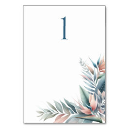 Tropischer Watercolor Dream Wedding Table Card Tischnummer