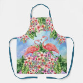 Tropischer Watercolor Flamingos Schürze (Vorderseite)