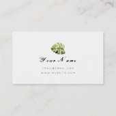 Tropischer Watercolor-funkelnd Geschäfts-Karte Visitenkarte (Rückseite)