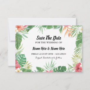 Tropischer Watercolor Save the Date Aloha laden