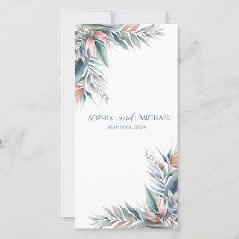 Tropischer Watercolor-Traum - Hochzeitsprogramm -