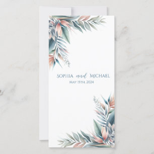 Tropischer Watercolor-Traum - Hochzeitsprogramm -