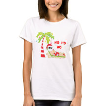 Tropischer Weihnachtsbaum Flamingo T - Shirt