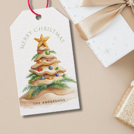 Tropischer Weihnachtsbaum Geschenkanhänger