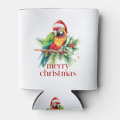 Tropischer Weihnachtsbird Retro Frohe Weihnachten Dosenkühler (Vorderseite)