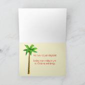 Tropischer Weihnachtsgrüße Feiertagskarte (Innenseite)