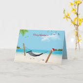 Tropischer Weihnachtshammock Karte (Gelbe Blume)