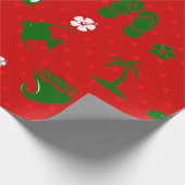 Tropischer Weihnachtskalender Geschenkpapier (Ecke)