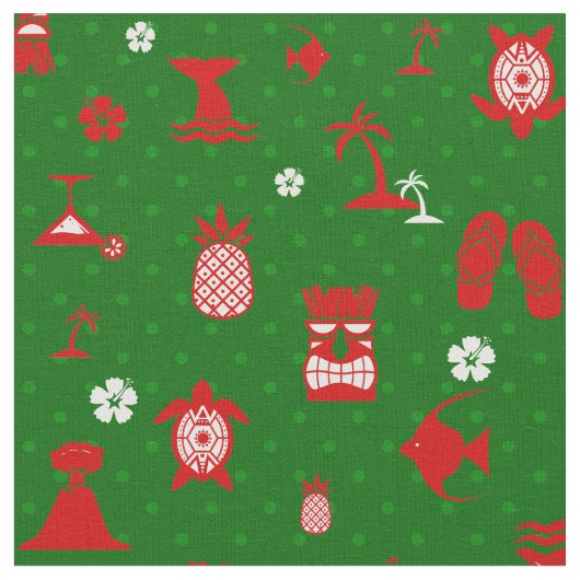 Tropischer Weihnachtskalender Stoff (Nahaufnahme)