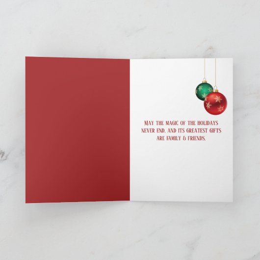 Tropischer Weihnachtskranz Feiertagskarte (Innenseite)