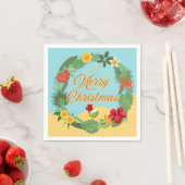 Tropischer Weihnachtskranz Serviette (Beispiel)