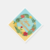 Tropischer Weihnachtskranz Serviette (Ecke)