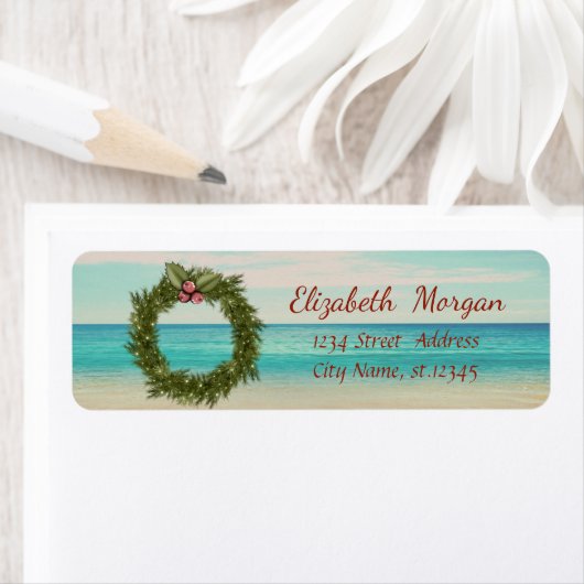 Tropischer Weihnachtskranz, Strand (Insitu)