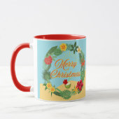 Tropischer Weihnachtskranz Tasse (Links)