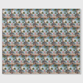 Tropischer Weihnachtsmann Geschenkpapier (Flach)