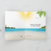 Tropischer Weihnachtsmann Karte (Innenseite)