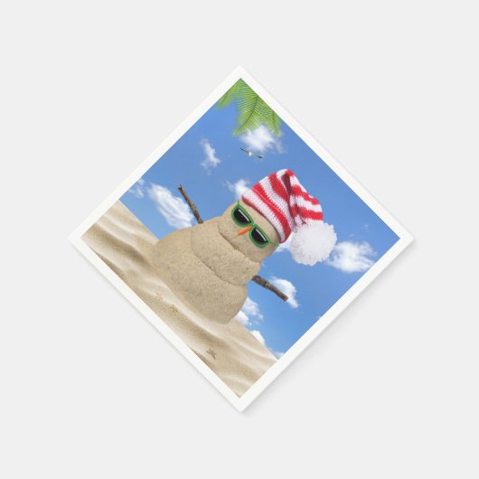 Tropischer Weihnachtsmann Serviette (Ecke)