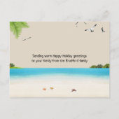 Tropischer Weihnachtsmann Snowman Postkarte (Rückseite)