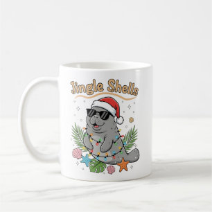 Tropischer Weihnachtsmannatee Jingle Shells Weihna Kaffeetasse