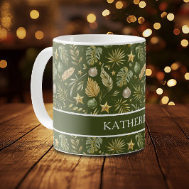 Tropischer Weihnachtsname Kaffeetasse