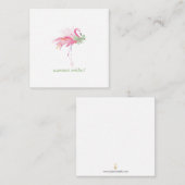 Tropischer Weihnachtsnotecard Wasserfarbe Flamingo Mitteilungskarte (Vorne/Hinten)