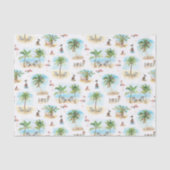 Tropischer Weihnachtspalmenstrand Seidenpapier (Vorderseite)