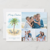 Tropischer Weihnachtsstrand 3 Foto Feiertagskarte (Vorderseite)