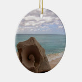 Tropischer WeihnachtsstrandSeashell Keramikornament (Rechts)