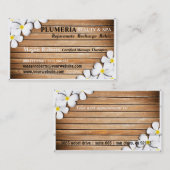 Tropischer weißer terminkarte (Vorne/Hinten)