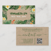 Tropischer Wellness-Center Bad & Körperbau Visitenkarte (Vorne/Hinten)