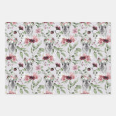 Tropischer Zebra Alpaka-Graurosa Geschenkpapier Set (Vorderseite 2)