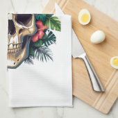 Tropischer Zerfall: Blut und Knochen Geschirrtuch (Viertel Falte)