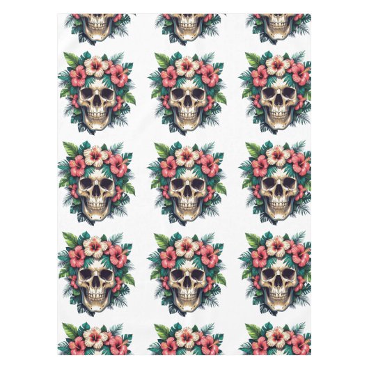 Tropischer Zerfall: Blut und Knochen Tischdecke (Vorderseite)