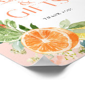 Tropischer Zitrusfrüchte Brautparty Karten und Ges Poster (Ecke)