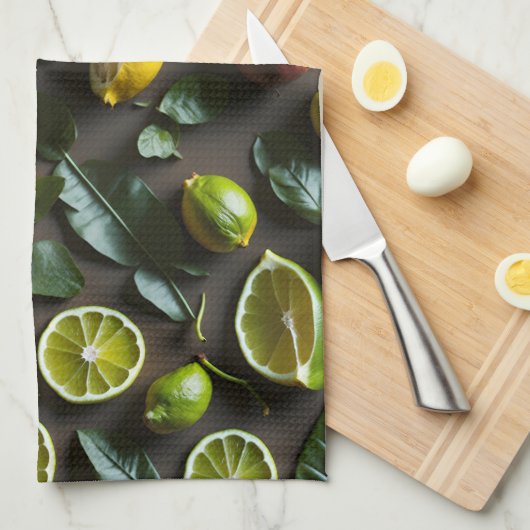 tropischer Zitrusfrüchte Geschirrtuch (Viertel Falte)