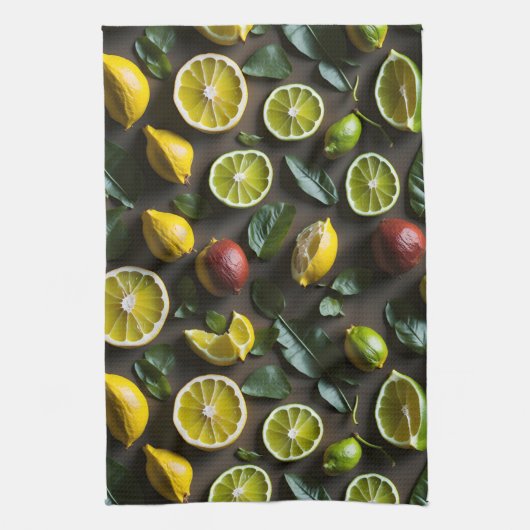 tropischer Zitrusfrüchte Geschirrtuch (Vertikal)