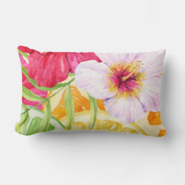 Tropischer Zitrusfrüchte: Hibiskus und Zitrusfrüch Lendenkissen