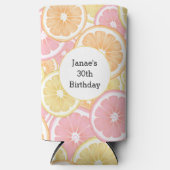 Tropischer Zitrusfrüchte Sommer Individuelle Name Selters Dosenkühler (Vorderseite)