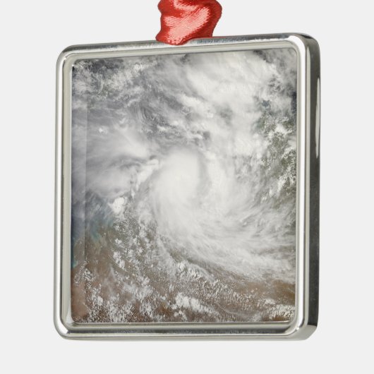 Tropischer Zyklon Billy Ornament Aus Metall (Links)