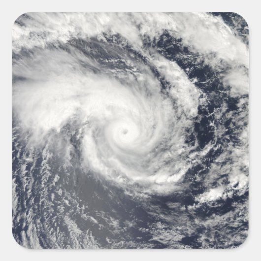 Tropischer Zyklon Edzani im Südindischen Ozean Quadratischer Aufkleber (Vorderseite)