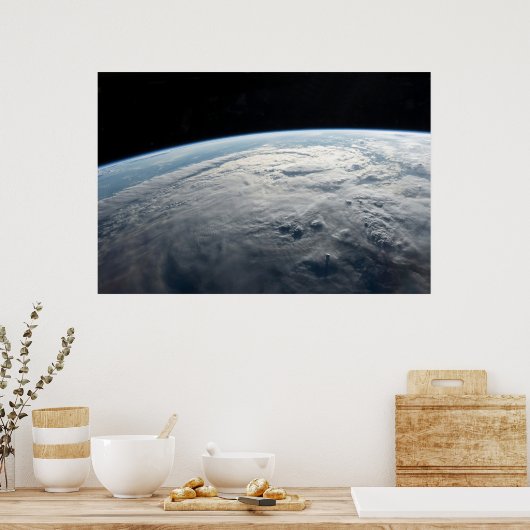 Tropischer Zyklon Idai über der afrikanischen Küst Poster (Küche)